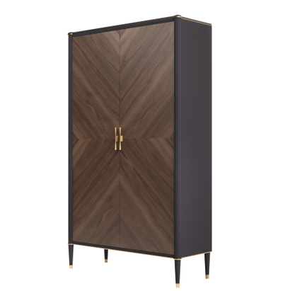 ШКАФ 2-Х ДВЕРНЫЙ ВЕНЕЦИЯ НА НОЖКАХ АРТ Т-173 МОККАЧИНО/ОРЕХ (L114,6*P45*H193) TIMBER