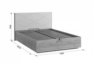 Кровать ЗАРА  ЛЮКС  1,4/1,6 с подъемным механизмом