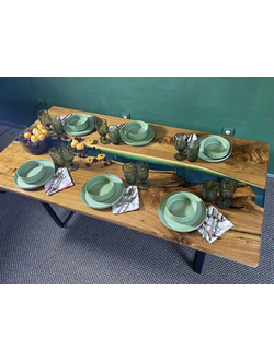 слэб, стол река, карагач, дуб, мебель на заказ, стол из слэба, мебель для ресторана, столешница спил