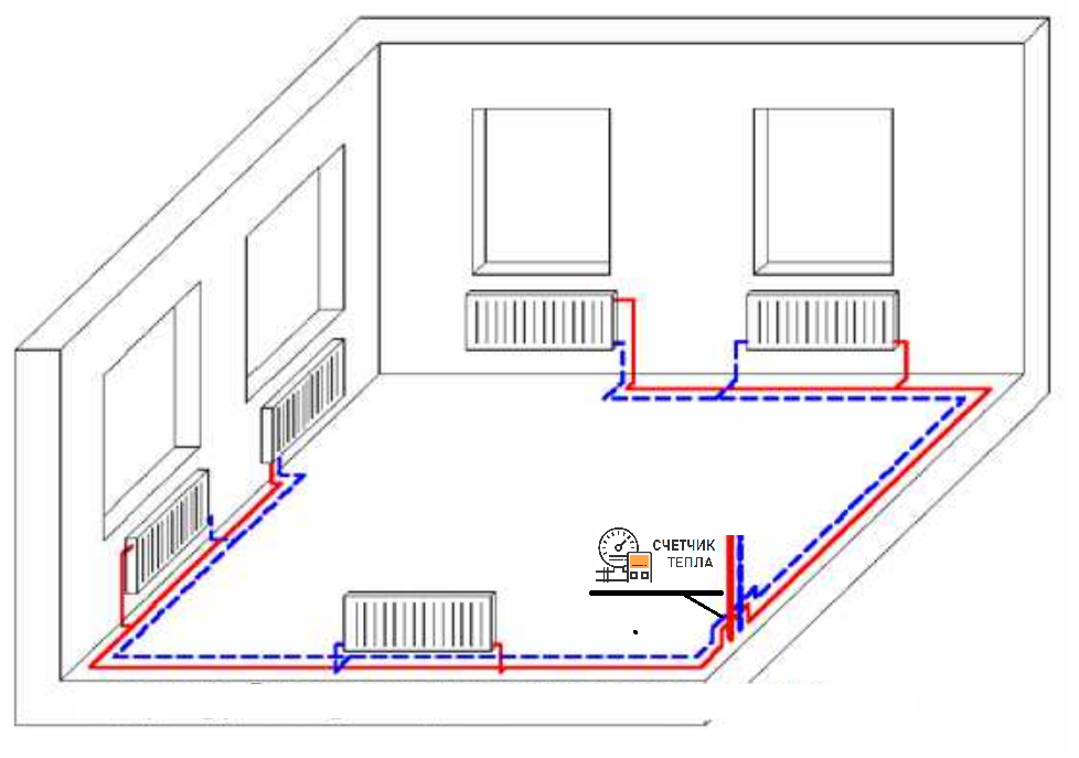 схема разводки отопления в частном доме