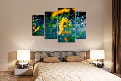 Модульная картина "Летний дождь"