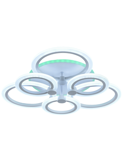 Люстра потолочная светодиодная Profit Light 8076/3+3 WHT 108W+8W RGB