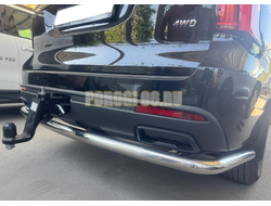 Защита заднего бампера угловая большая Папа Тюнинг d60 для Haval H5 2024-