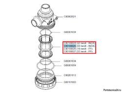 Фильтрующий элемент 50 меш, син.