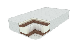 Разносторонний ортопедический матрас Сезон20, кокос20мм/кокос20мм+ортофайбер20мм