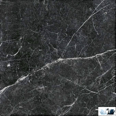 Керамогранит Гранитея Пайер Черный 60 х 60 см матовый мрамор