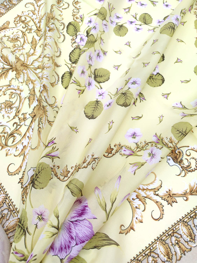 Павловопосадский платок  Пармские фиалки 1382-3