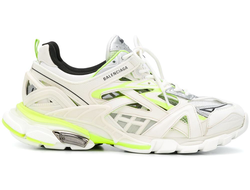 Кроссовки Balenciaga Track.2 Trainer White Fluo Green