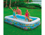 Intex, Детский надувной бассейн 305х183х56см "Тропический риф" 1050л, от 6 лет 58485