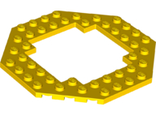 Plate, Modified 10 x 10 Octagonal with 6 x 6 Open Center, Yellow (6063 / 6264055)