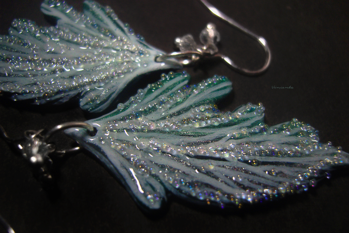 Коллекционные серьги в виде крыльев настоящей феи Надлесья, необычный подарок девушке.