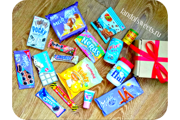 Пример состава одной из коробочек сладостей