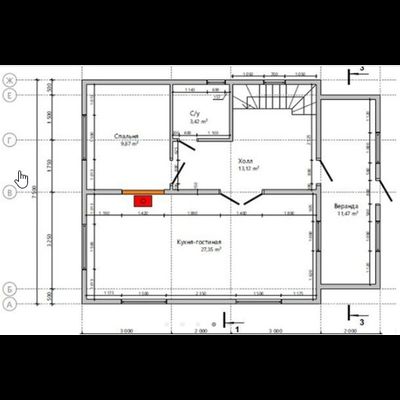 Двухэтажный каркасный дом с тремя спальнями 86м² (SK85)