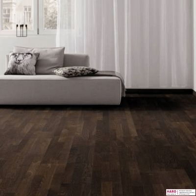 Паркетная доска Haro Дуб Копченый 523813 3-пол лак