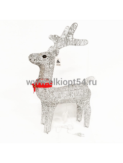 Фигурка светящаяся "Олененок"  серебряный  HT-50cm
