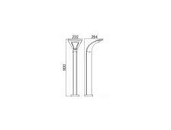 Садово-парковый светодиодный светильник ANDA, чертеж