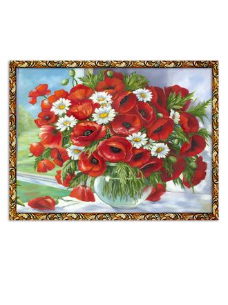 Репродукция картины в раме UGК925 "Цветы" 55*75 см.