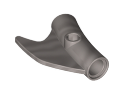 Technic, Pin Connector Round Curved with Fin and Hole, Flat Silver (87745 / 6014036)