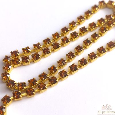 Стразовая цепочка 3,2 мм № Ц29