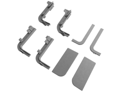 SALE Комплект соеденителей и заглушек СЕРЫЙ для L-обр  профиля ГОЛА  (8 частей) пластик FIRMAX