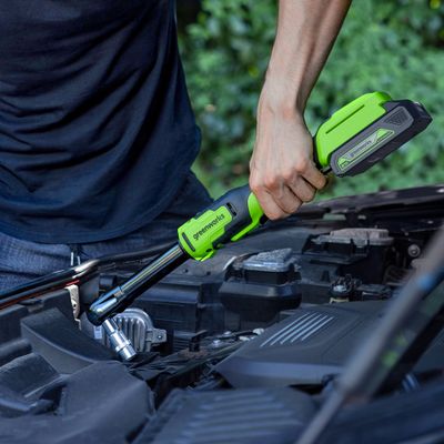 Гайковерт-трещотка удлиненная аккумуляторная Greenworks GD24RWX 24V