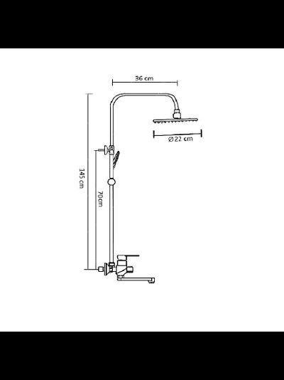 Гарнитуры для ванны и душа FRAP F2442