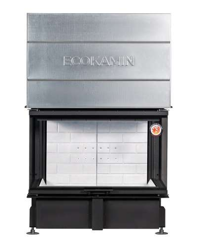 Каминная топка Дельта 1000 три стекла принтинг, Экокамин (Россия)