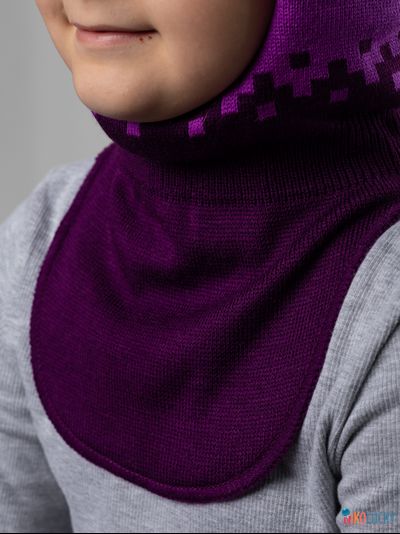 Шапка-шлем  20101-06, цвет сливовый,сиреневый,розовый р. 50-52