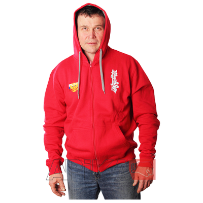 APIKA Толстовка на молнии с вышивкой символики (мужская модель)