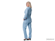 Костюм женский голубой в клетку Pretty One р.44