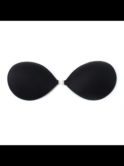 Черный бюст на силиконовой основе с поверхностью из ткани