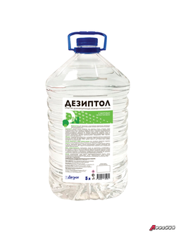 Антисептик для рук и поверхностей спиртосодержащий (68%) 5 л ДЕЗИПТОЛ, дезинфицирующий, жидкость, ПЭТ. 609139