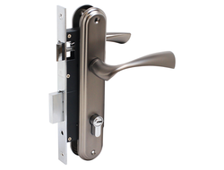 Замок врезной с руч. БУЛАТ ЗВ4-1.03.03 НОМОС графит 5 перф.кл.  [98890]