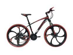 Agressor 26" MD L Black-red (21скорость, дисковые)