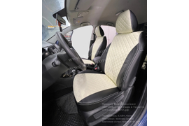 LADA Vesta (экокожа ромб, черный+белый)