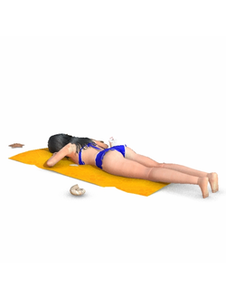 пляж Девушка загорает Luana