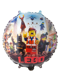 шар круг 18"/46см лего человечки