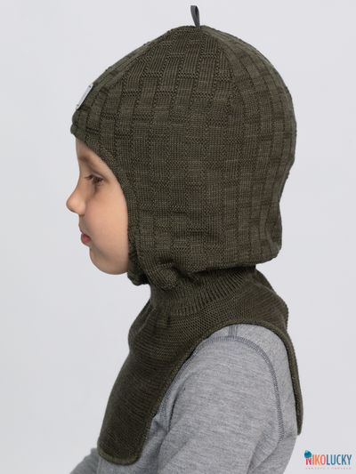 Шапка-шлем 20201-02 х/б подклад, темный хаки 48-50