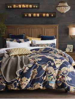 Постельное белье мако-сатин евро 200x220x1 250x270x1 50x70x4 TIS07-884