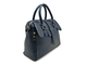 (Артикул 689 blue) Небольшая стильная женская сумка с тремя боковыми карманами, натуральная кожа