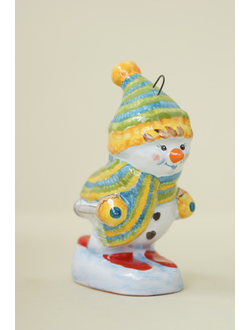 Снеговик на лыжах (спортсмен)