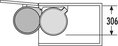 Встраиваемое ведро для мусора 15л Big-Box Hailo 3715-10
