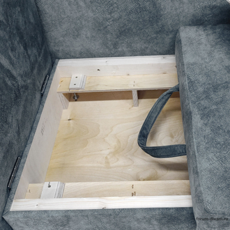 Кушетка Лилия-2, Серая/слоновая кость, правая (модификация 1)