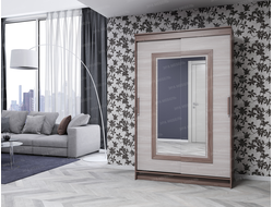 ЛДСП Шкаф-купе ЭЛЕГАНТ 5 Ясень Шимо темный-светлый