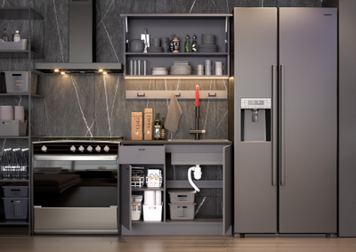 Энни 1,0 м кухонный гарнитур Графит серый