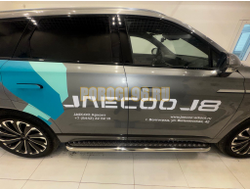 Пороги с накладным листом Папа Тюнинг d53 для JAECOO J8 2024-