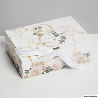 Коробка подарочная «8 марта Золото» 16,5 x 12,5 x 5 см