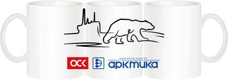 Кружка белая 330 мл "Арктика"