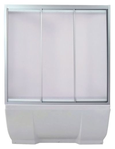 Шторка на ванну 3-х секционная раздвижная 170*140 см