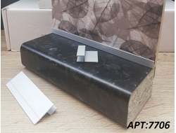 Планка стыковочная "Ч" для  6мм  Алюминий, панель + столешница   L=3м